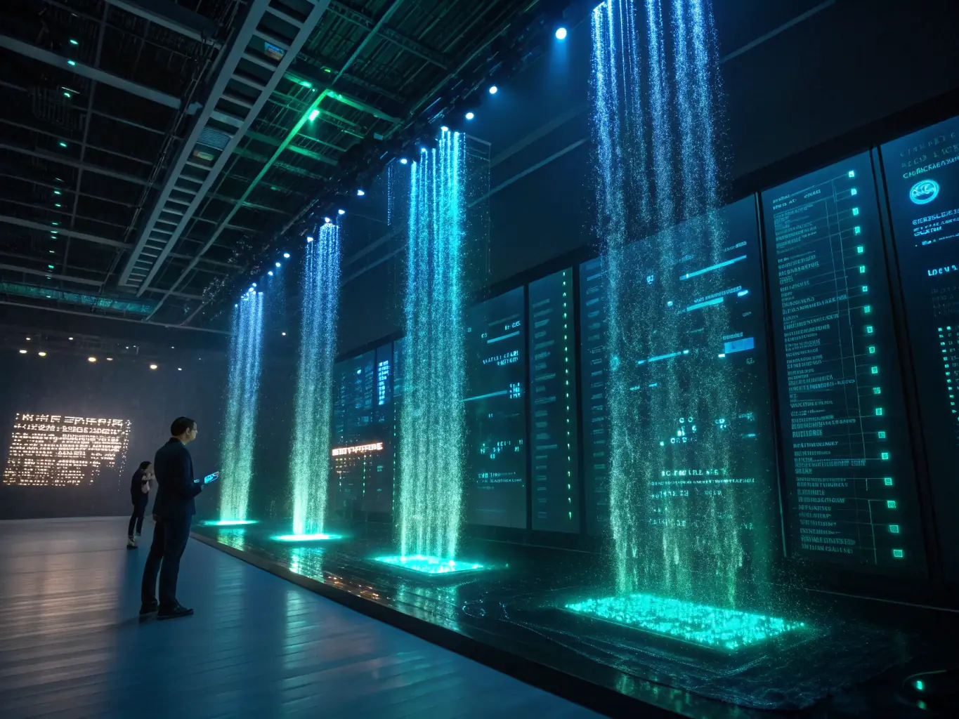 A visual representation of data analytics and AI algorithms, emphasizing Elluminent's proficiency in extracting insights and automating processes.