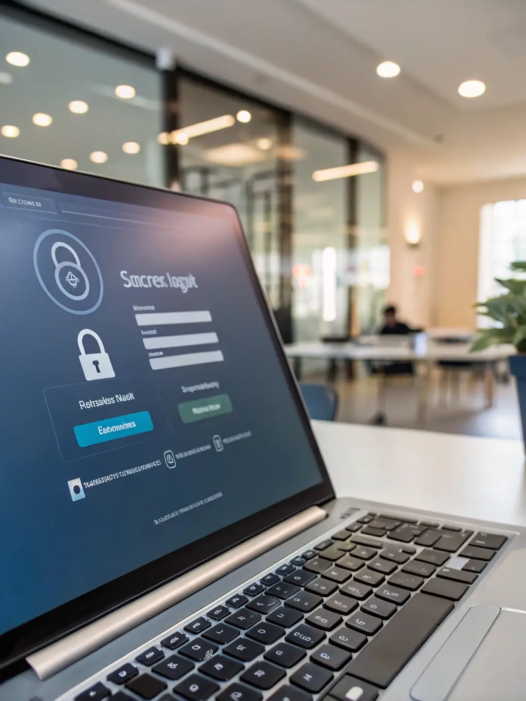 A secure login interface for a healthcare portal, emphasizing data privacy and compliance with industry regulations.