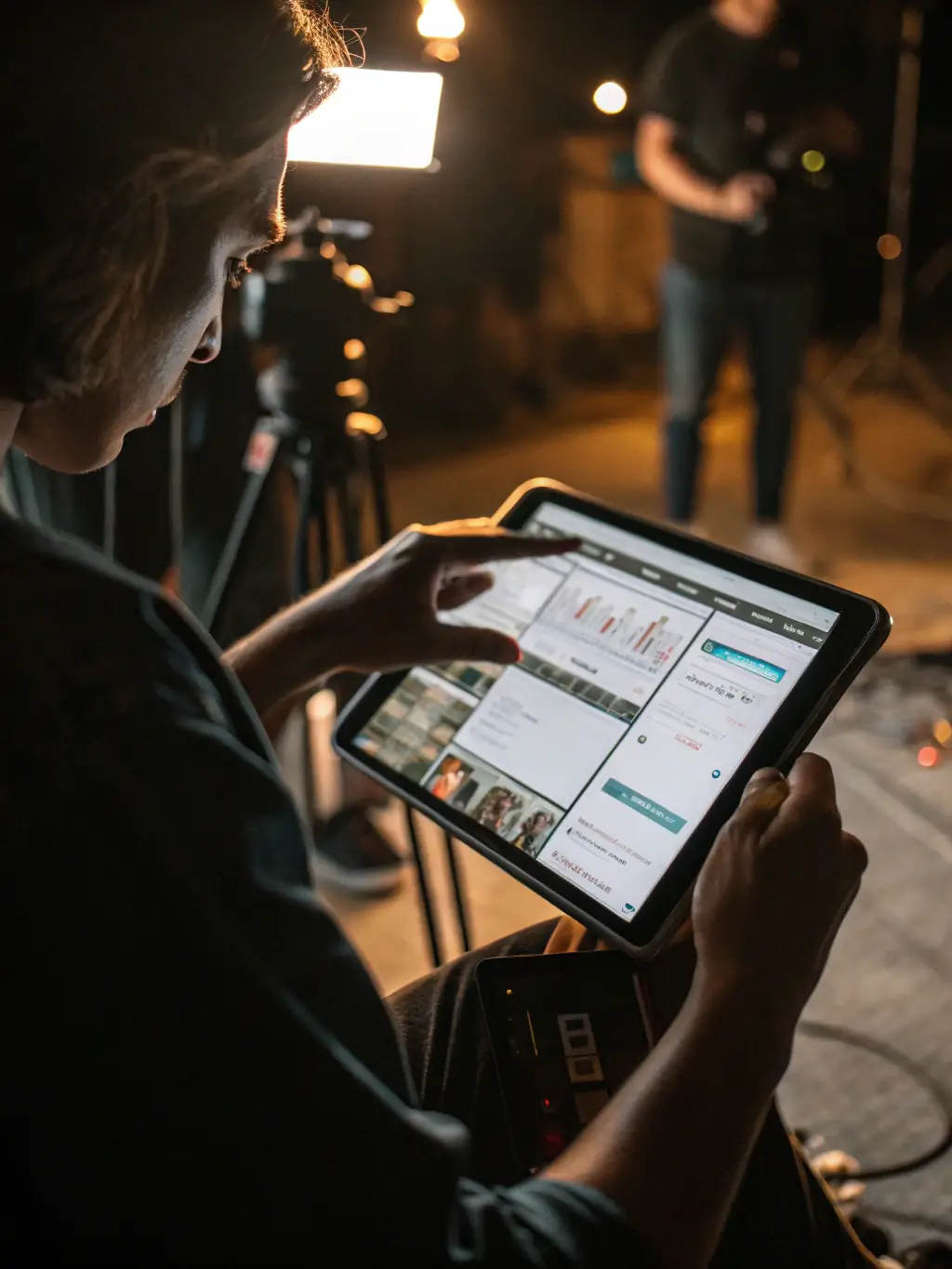 A wireframe diagram of a website layout on a tablet, showcasing the planning and information architecture stage.