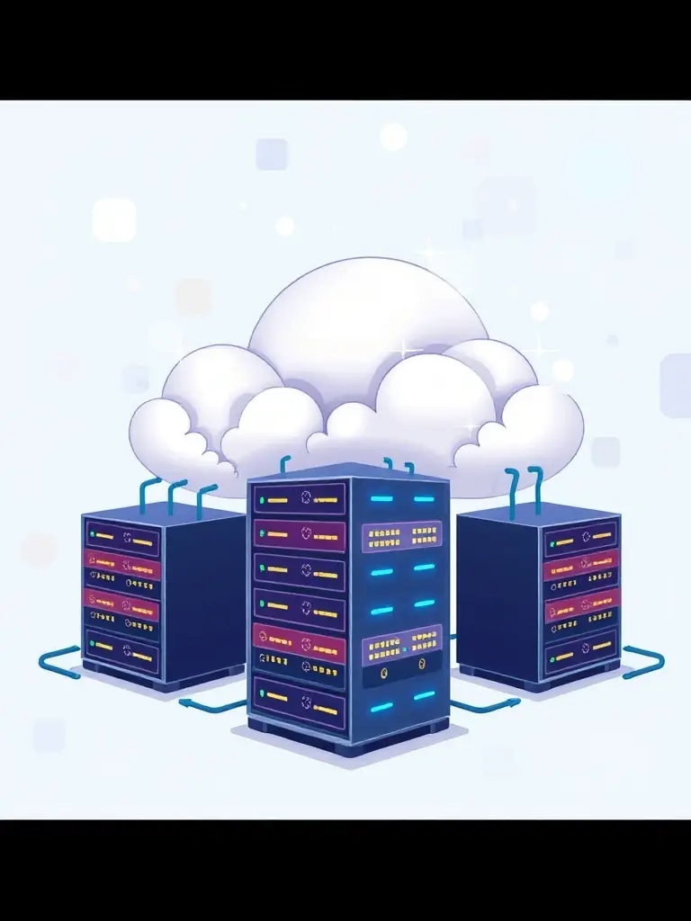 A visually appealing graphic representing a cloud-based SaaS platform, emphasizing accessibility and scalability.